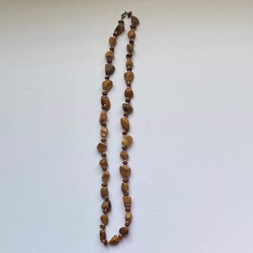 Unique Brown Beaded Necklace - Picture 2 of 4